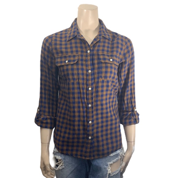 3/$30 - Lucky Brand Plaid Button Up Size Small - Picture 2 of 7